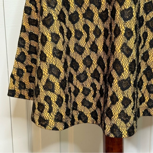 English Rose Leopard Print A Line Skirt Medium - Picture 5 of 12